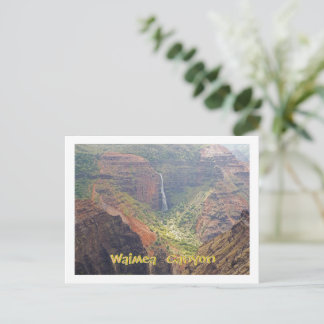 POSTCARD, WAIMEA CANYON /WATERFALLS, KAUAI, HAWAII POSTCARD
