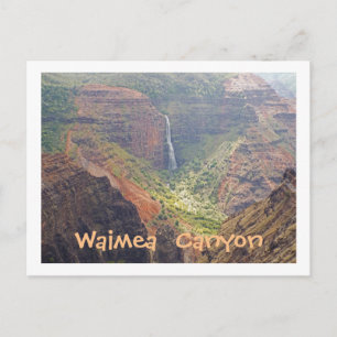 POSTCARD, WAIMEA CANYON /WATERFALLS, KAUAI, HAWAII POSTCARD