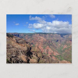 Postcard Waimea valley of Kauai island