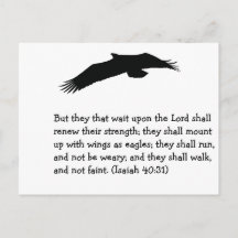 Postcard Wait Upon The Lord Isaiah 40:31