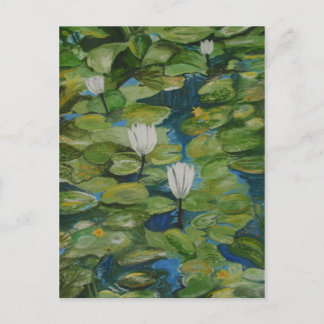 Postcard - Water Lilies at Hopeland Gardens