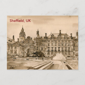Postcard - Watercolour - Sheffield, UK