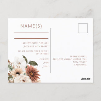Postcard Wedding Enclosure Rsvp Card