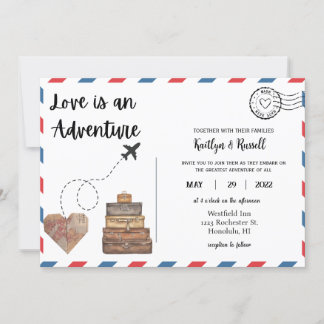 Postcard Wedding Invitation- Destination Wedding