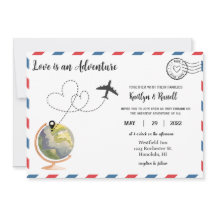 Postcard Wedding Invitation- Destination Wedding