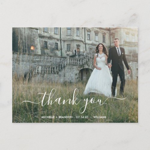 Postcard Wedding thank you  photo of the writing