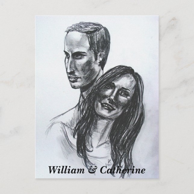 Postcard William & Catherine Wedding (Front)