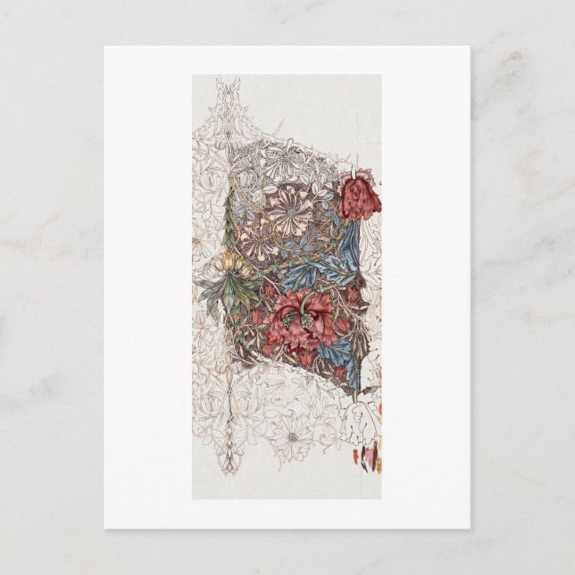 POSTCARD : WILLIAM MORRIS : HONEYSUCKLE : 1874 (Front)