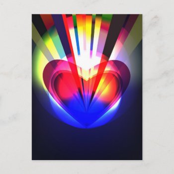Postcard With  Abstract Heart by Taniastore at Zazzle