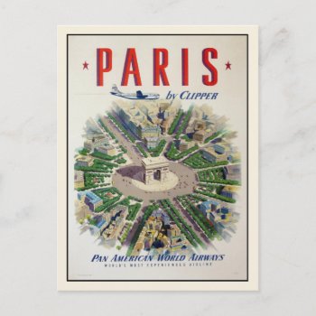 Postcard With Airline Advertising Poster Print by cardland at Zazzle