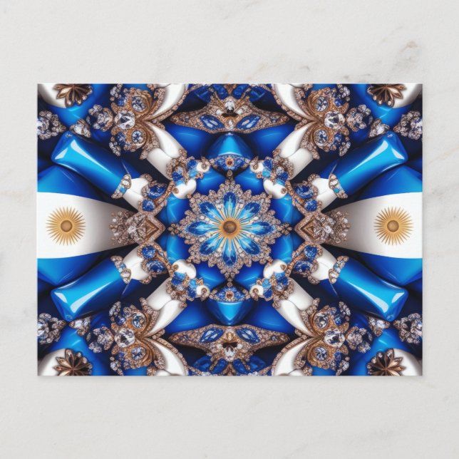 Postcard with Argentinian Colors Design (Front)