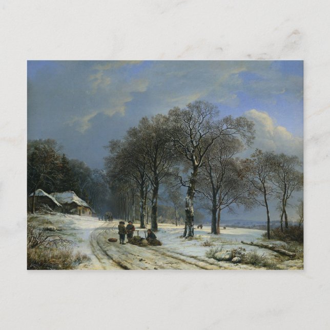 Postcard With Barend Cornelis Koekkoek Painting (Front)