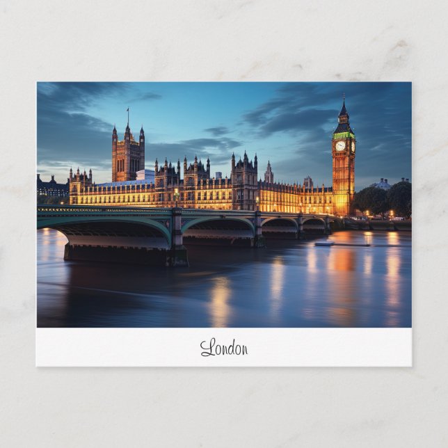 Postcard with Big Ben, London. (Front)