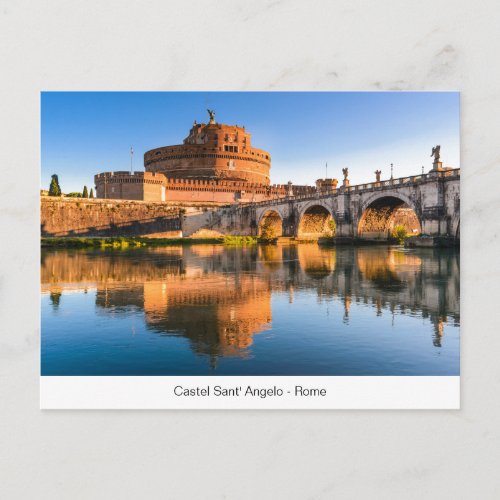 Postcard with Castel Sant Angelo in Rome