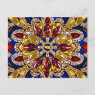 Postcard with Colombia Colors Design