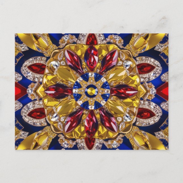 Postcard with Colombia Colors Design (Front)