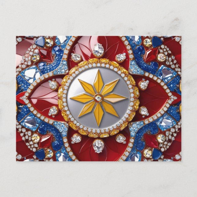 Postcard with Colombian Colors Design (Front)