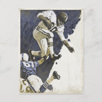 Postcard With Cool Action Packed Football Print by cardland at Zazzle