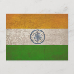 Postcard with Dirty Flag from India