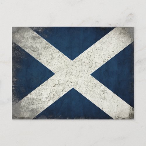 Postcard with Dirty Scottish Flag