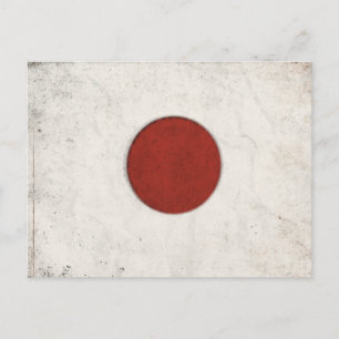 Postcard with Dirty Vintage Flag from Japan