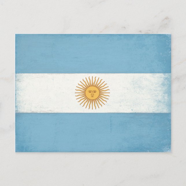Postcard with Distressed Flag from Argentina (Front)