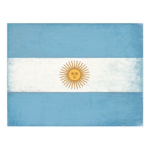 Postcard with Distressed Flag from Argentina | Zazzle