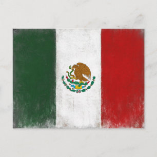 Postcard with Distressed Flag from Mexico