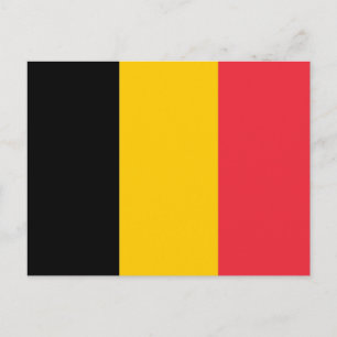 Postcard with Flag of Belgium