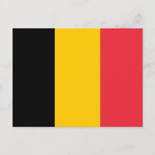 Postcard with Flag of Belgium