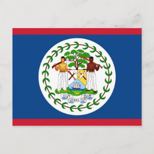 Postcard with Flag of Belize