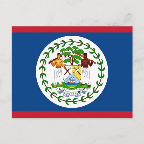 Postcard with Flag of Belize