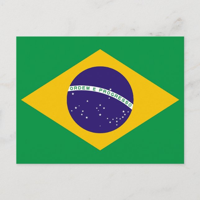 Postcard with Flag of Brazil (Front)