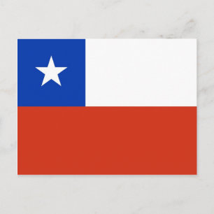 Postcard with Flag of Chile