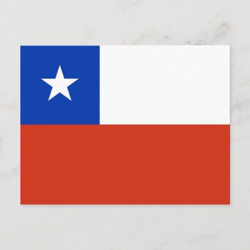 Postcard with Flag of Chile