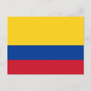 Postcard With Flag Of Colombia by AllFlags at Zazzle