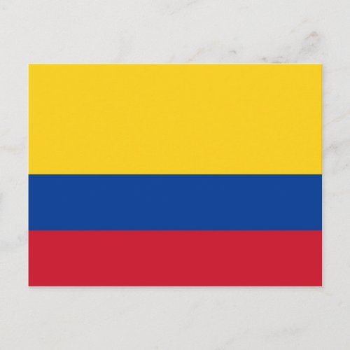 Postcard with Flag of Colombia