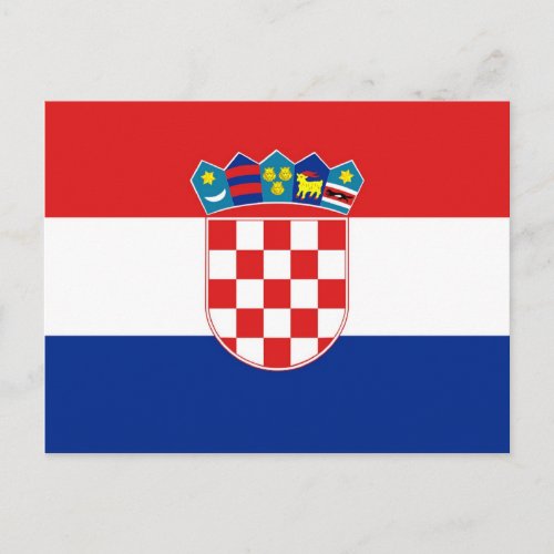 Postcard with Flag of Croatia