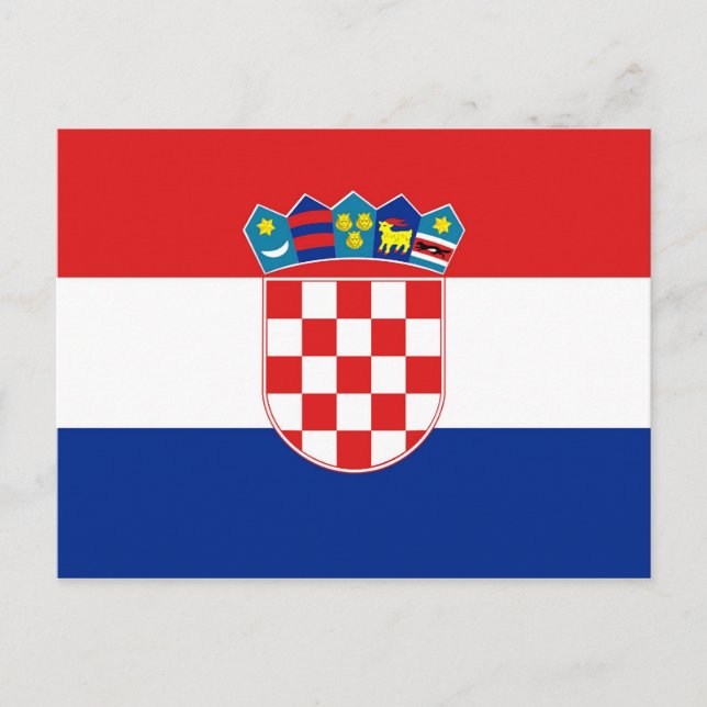 Postcard with Flag of Croatia (Front)