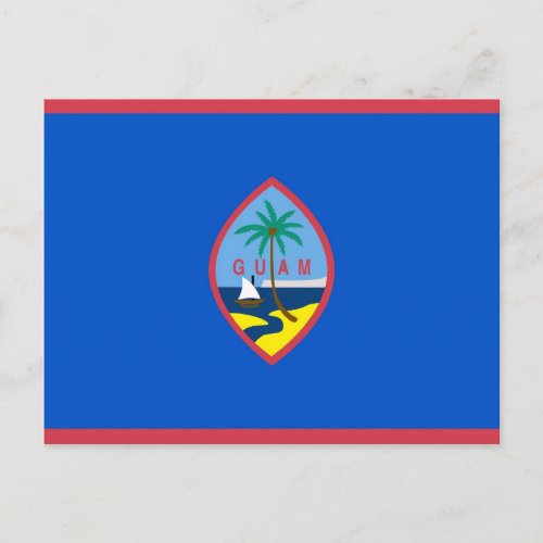 Postcard with Flag of Guam _ USA