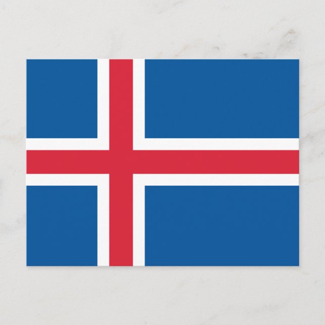 Postcard with Flag of Iceland (Front)