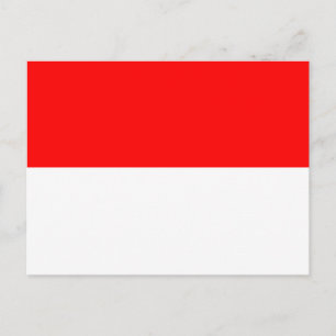Postcard with Flag of Indonesia