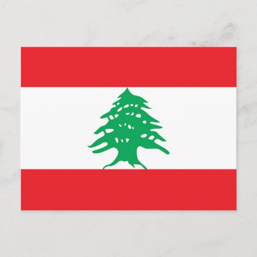 Postcard with Flag of Lebanon