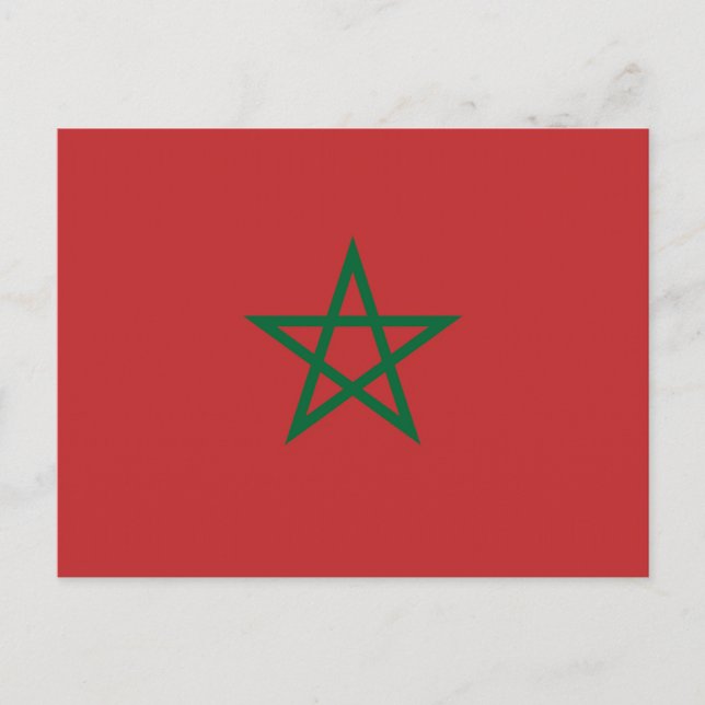 Postcard with Flag of Morocco (Front)