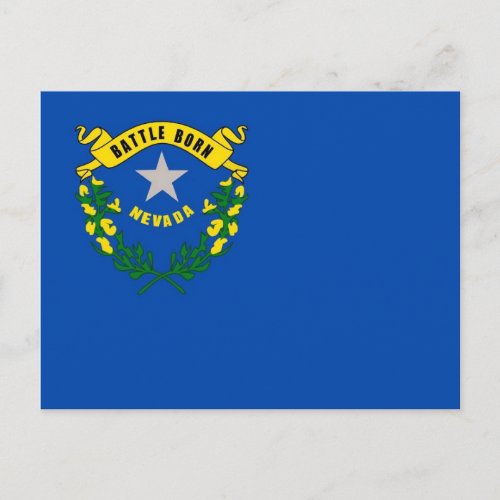 Postcard with Flag of Nevada State _ USA