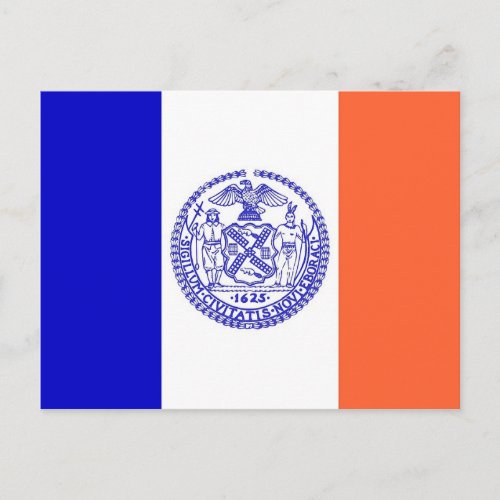 Postcard with Flag of New York City _ USA