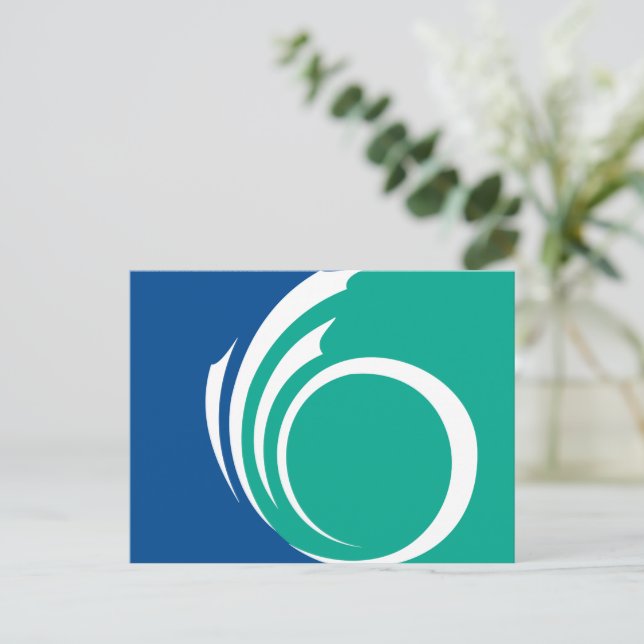 Postcard with Flag of Ottawa, Canada (Standing Front)