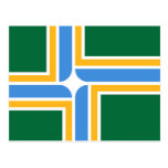 Postcard with Flag of Portland, Oregon