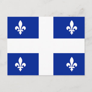 Postcard with Flag of Quebec, Canada