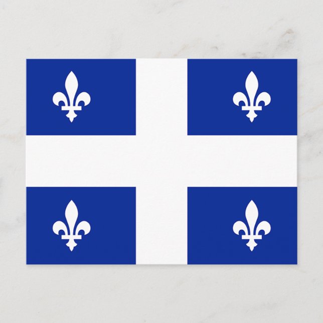 Postcard with Flag of Quebec, Canada (Front)